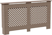 Large Unfinished Radiator Cover | Customisable MDF Cross Pattern Cabinet