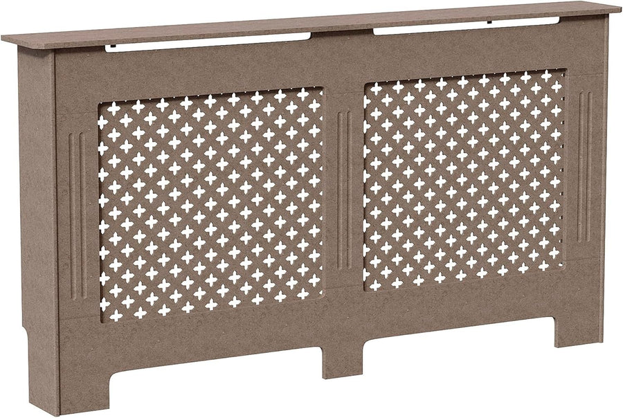 Large Unfinished Radiator Cover | Customisable MDF Cross Pattern Cabinet