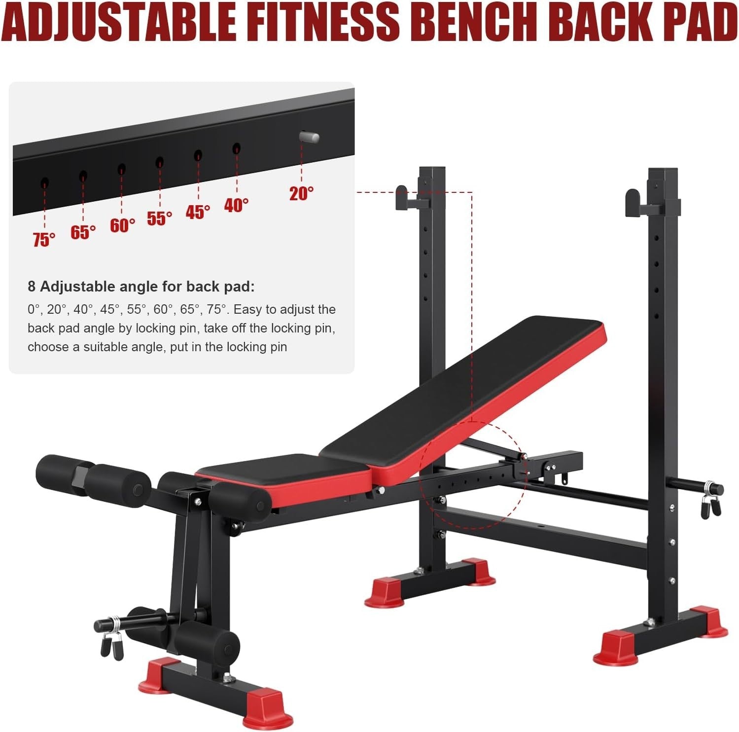 Multi-Function Folding Bench With Squat Rack Leg Developer 250kg