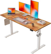 Electric Standing Desk 120x60cm Adjustable Sit Stand Brown Table W/Memory