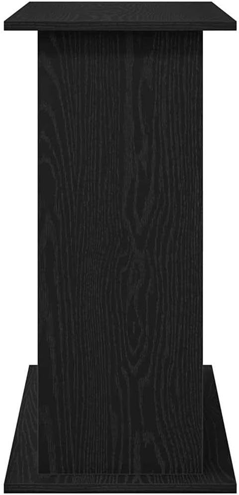 Black Aquarium Stand 81x36x73cm with Storage Shelves for Living Rooms