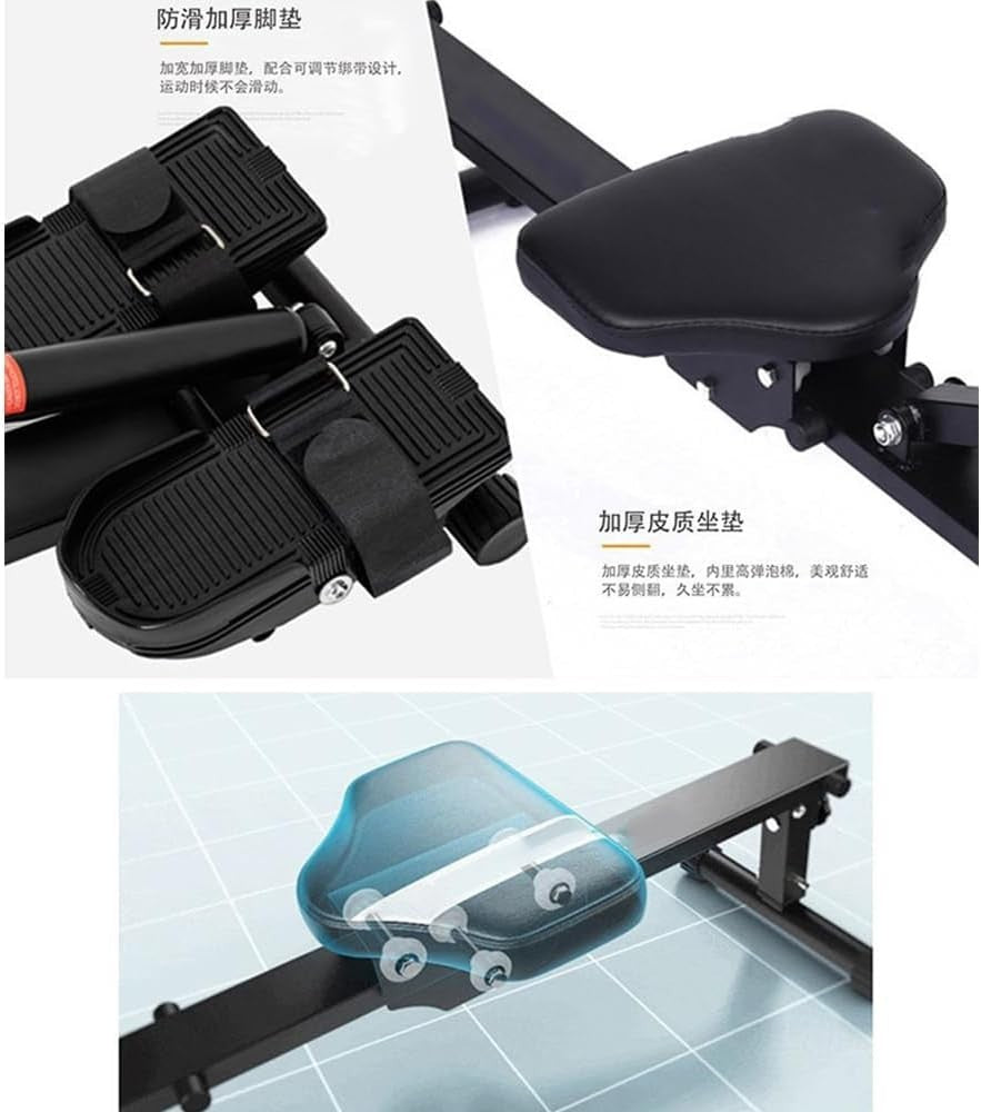 Foldable Magnetic Rowing Machine Quiet Adjustable Resistance LED Monitor 300LB