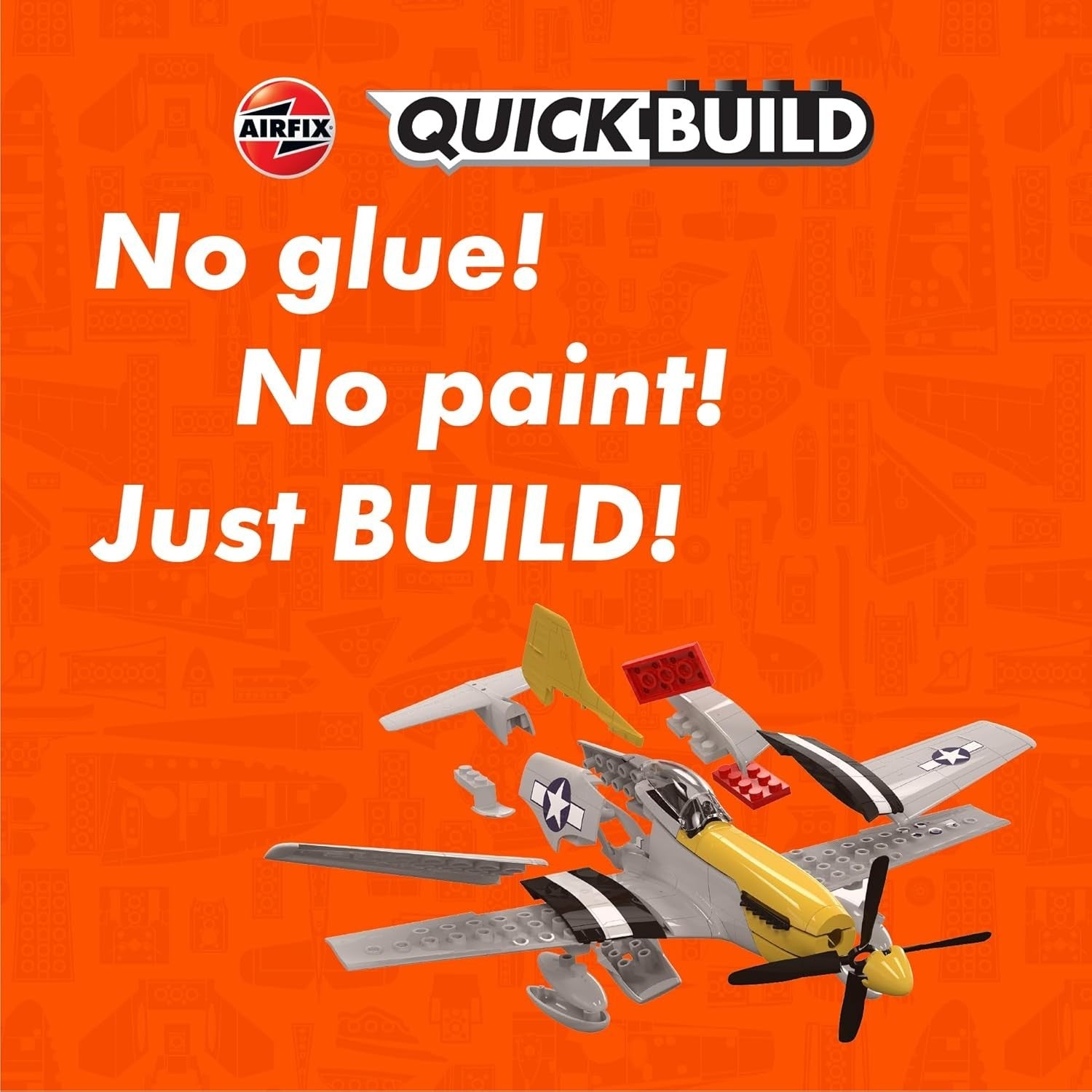 P-51D Mustang Jet Model Kit 6+ Snap Build Toy Plane No Glue Fast Build**