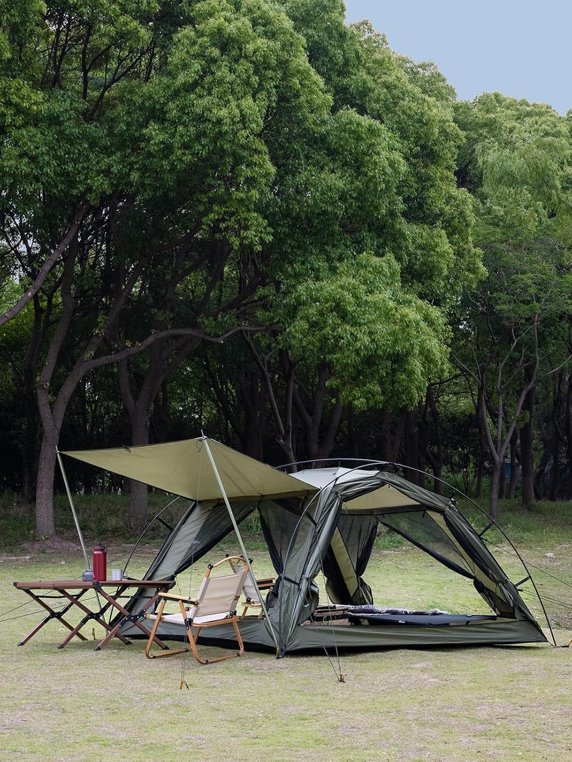 4 Person Cabin Camping Tent PU3000mm Waterproof w Vestibule