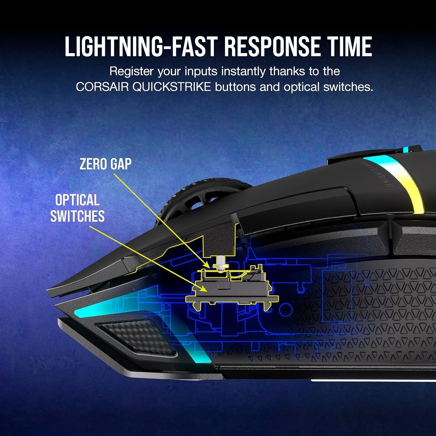 Wireless RGB Gaming Mouse 26,000 DPI Ultra-Fast 11 Buttons FPS
