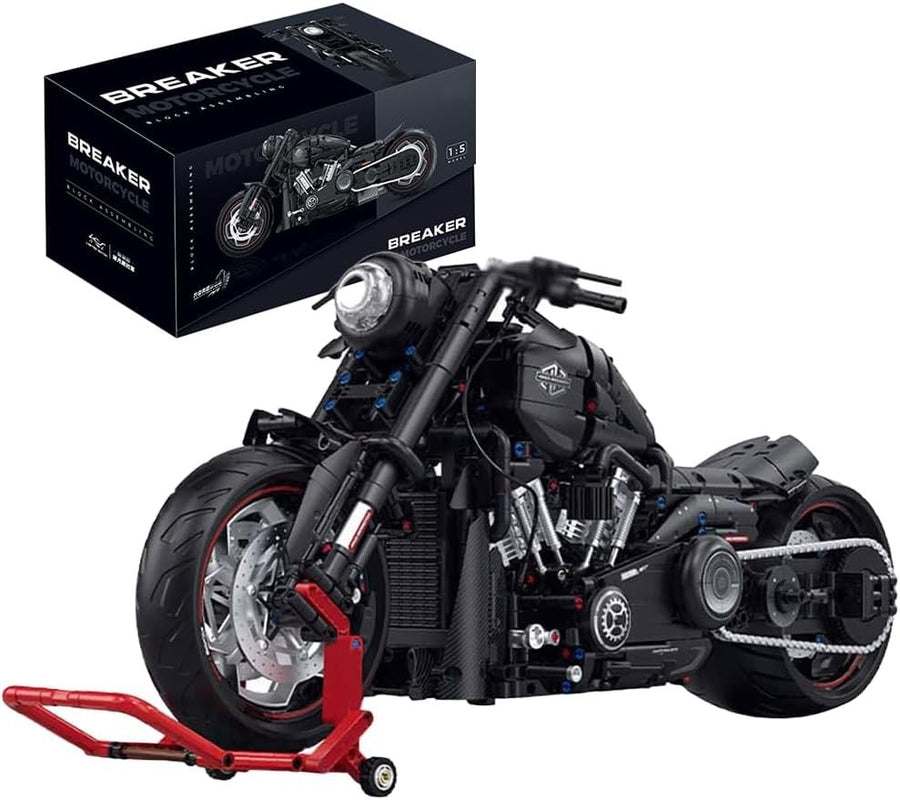 2260-Piece Detailed Motorcycle Model Kit with Realistic Parts & Display