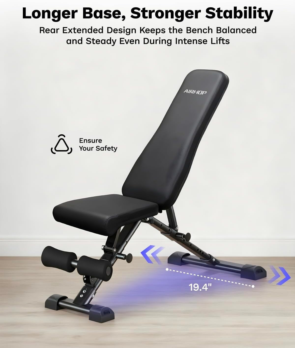 Space-Saving Adjustable Gym Bench 363kg Quick-Fold Strength Trainer