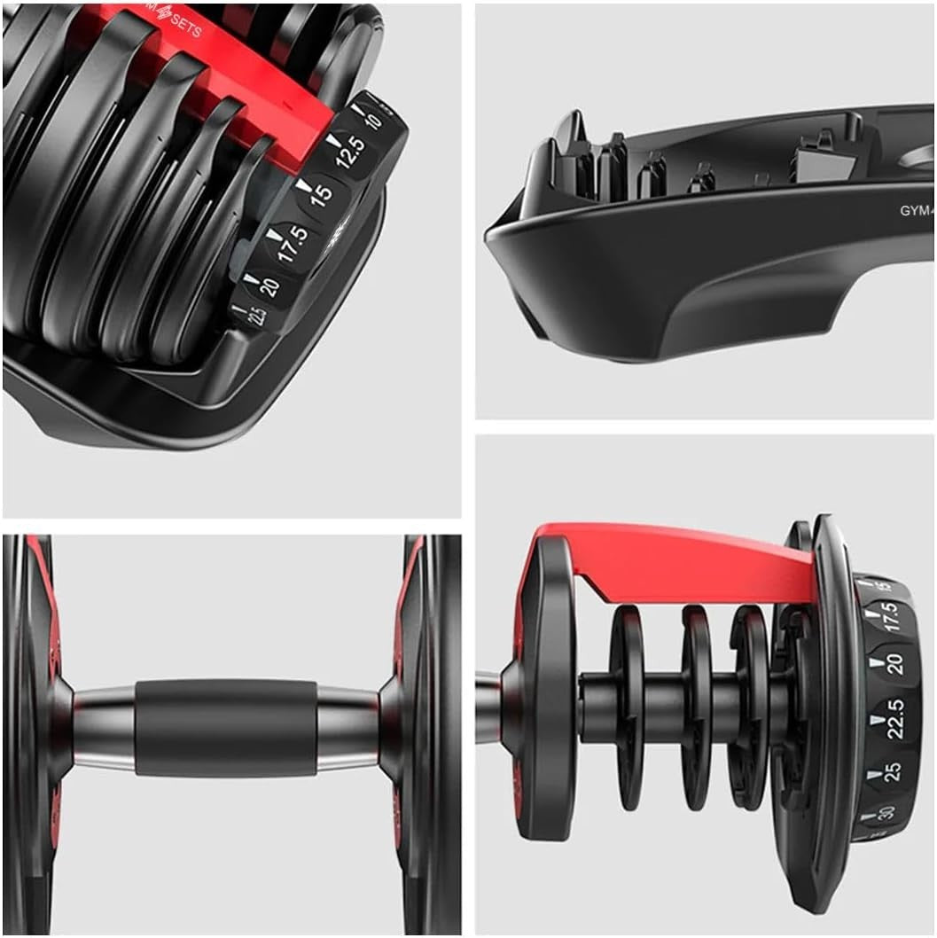 Adjustable Dumbbells Pair 2×24KG Dial System Space Saving Home Gym