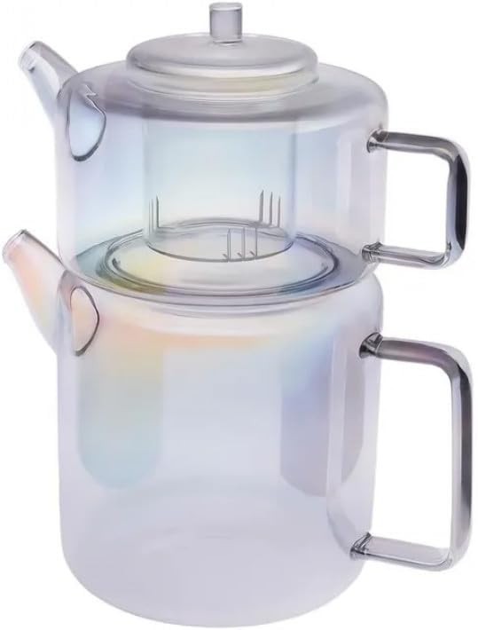 Glass Turkish Teapot Set 2.9L Borosilicate Tea Maker with Infuser