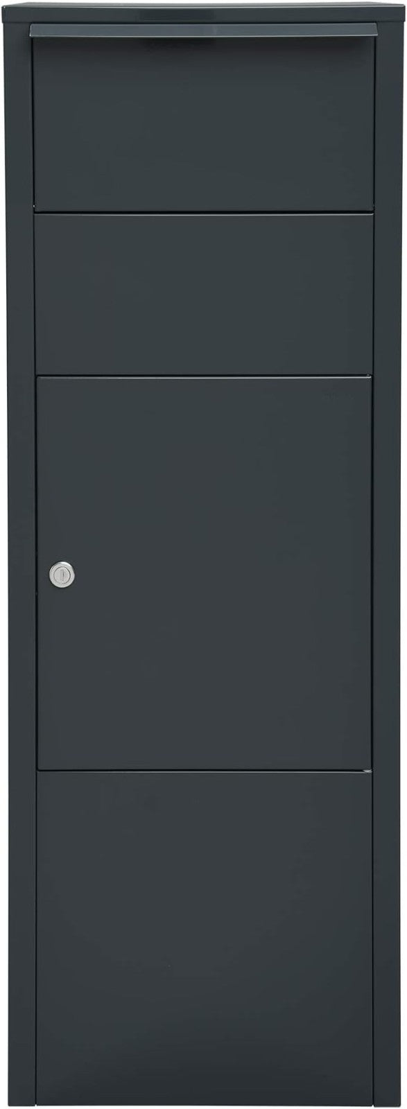 Large Lockable Parcel Mailbox Wall Mount Steel Box | Secure Slot | 45L Capacity