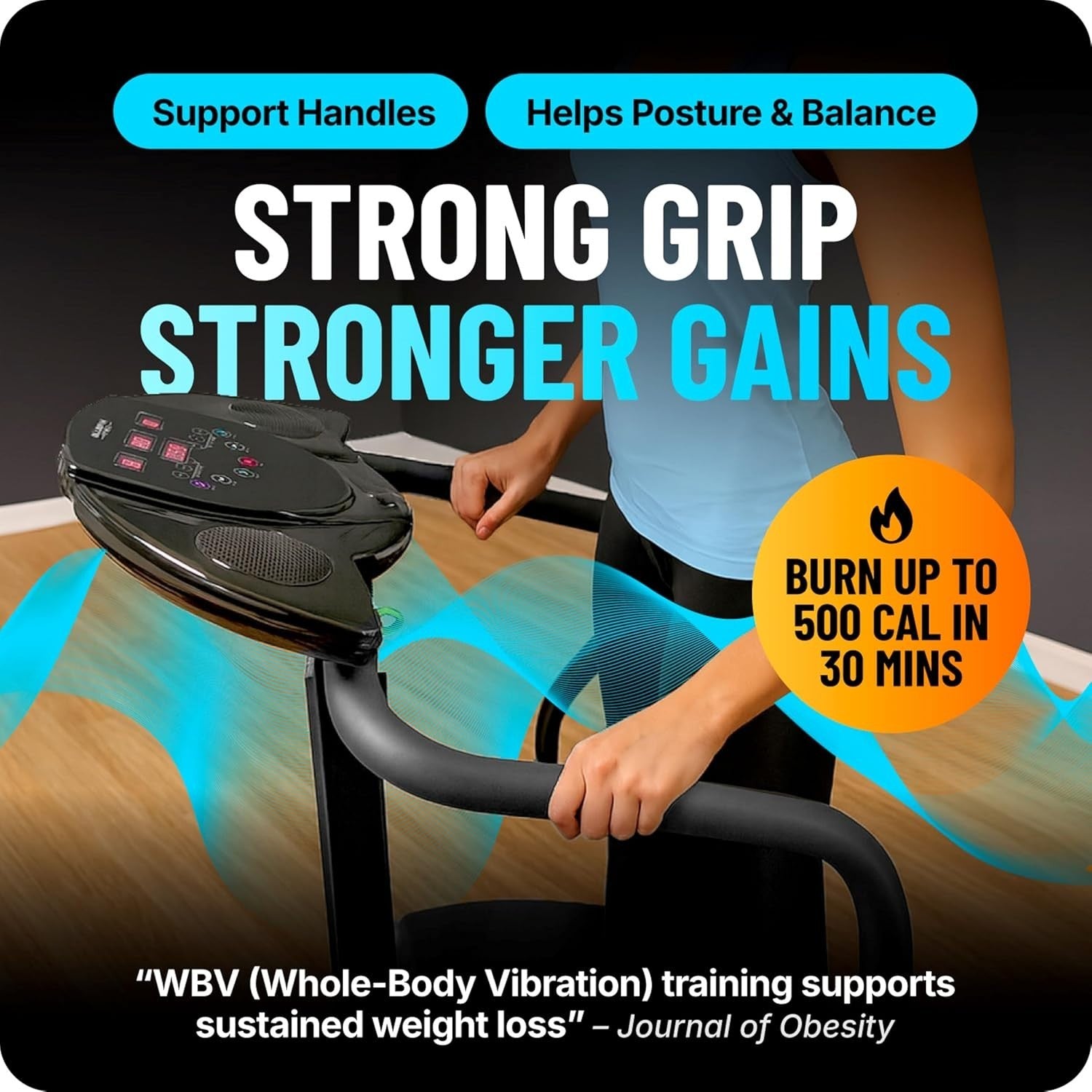 Pro Vibration Plate Exercise Machine Silent Motor Bluetooth 180 Levels