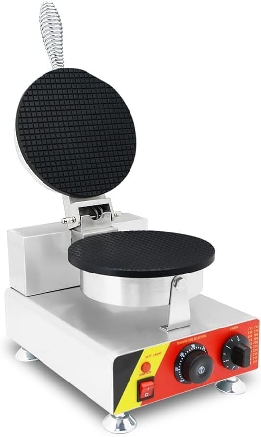 Commercial Ice Cream Cone & Waffle Maker 1000W | Non-Stick Egg Roll Machine