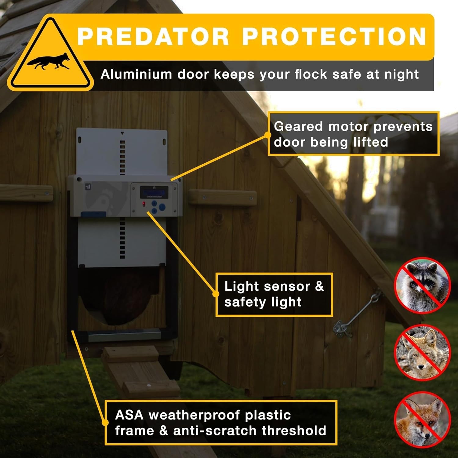 Automatic Chicken Coop Door Solar Timer Winter Mode