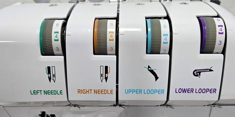 4 Thread Overlocker Sewing Machine Differential Feed 1300 SPM LED