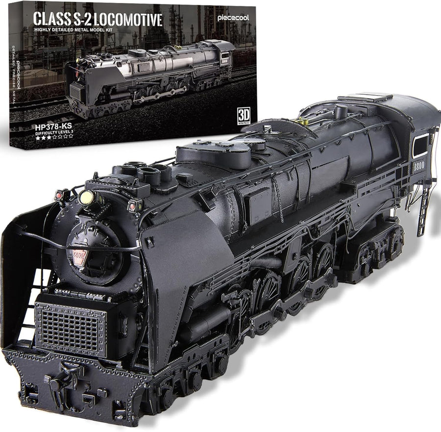 3D Metal Steam Train Puzzle with 448 Pieces – No Glue, Realistic Model