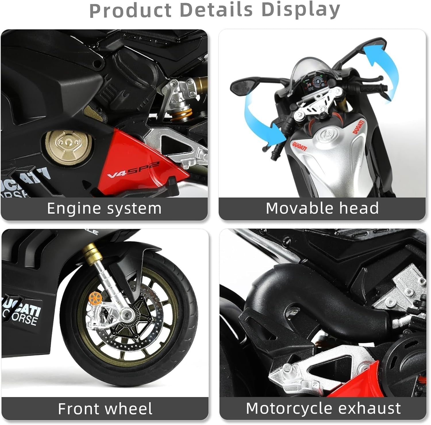 Diecast 1:9 Sport Motorcycle Model - Realistic Design & Perfect Collectible Gif