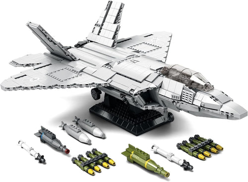 F-22 Raptor Jet Building Blocks Set – 1837 PCS Military Fighter Model Kit
