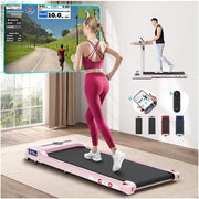 9% Incline Under Desk Treadmill 2.2HP Home Running Machine w/ LED