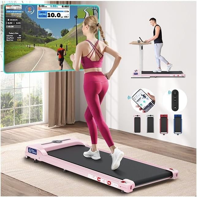 9% Incline Under Desk Treadmill 2.2HP Home Running Machine w/ LED