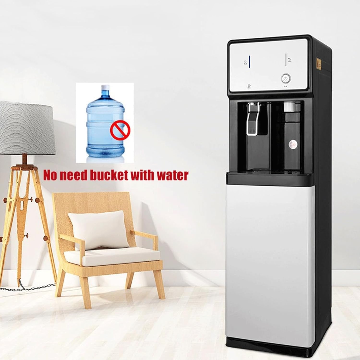Freestanding Water Cooler Hot Cold Warm Mains Fed Office Home Dispenser