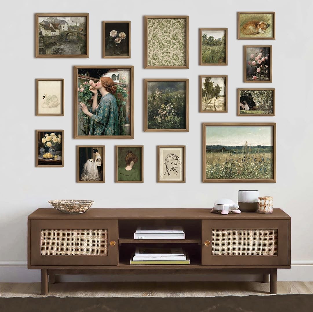 Vintage French Country Wall Art 16pc 11x14in Gallery Poster Set