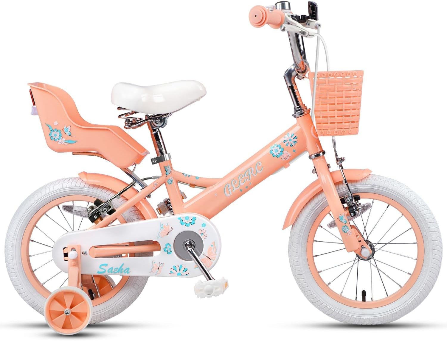 Girls Kids Bike 12 14 16 20 Inch Bicycle Basket Doll Seat Stabilisers