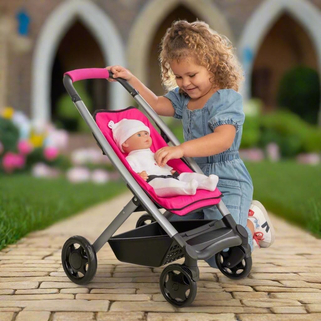 3in1 Dolls Pram Travel System Pushchair Carrycot Toy Stroller 3+
