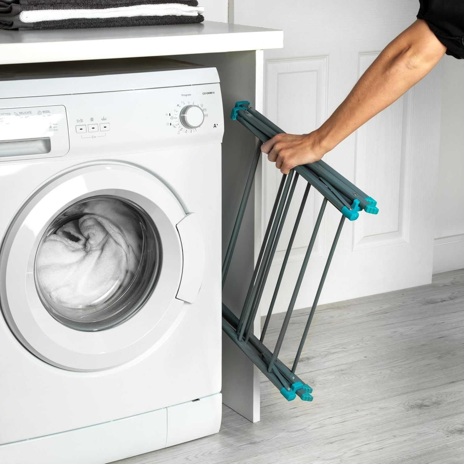 Over Door Clothes Airer Folding Hanging Drying Rack Space Saving Laundry