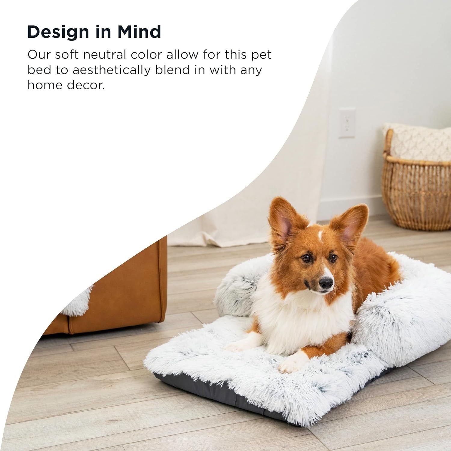 Orthopedic Dog Bed 30" Crate Pad Washable Bolster Waterproof