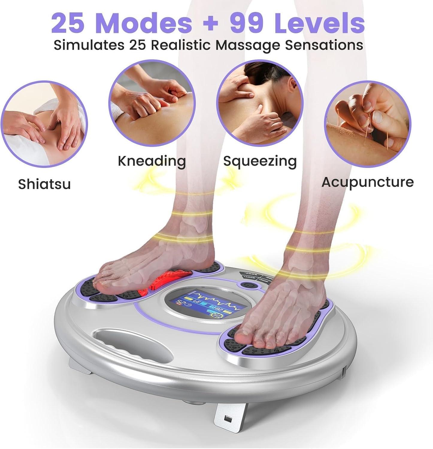 EMS TENS Foot Circulation Massager 99 Intensity Pain Relief Therapy