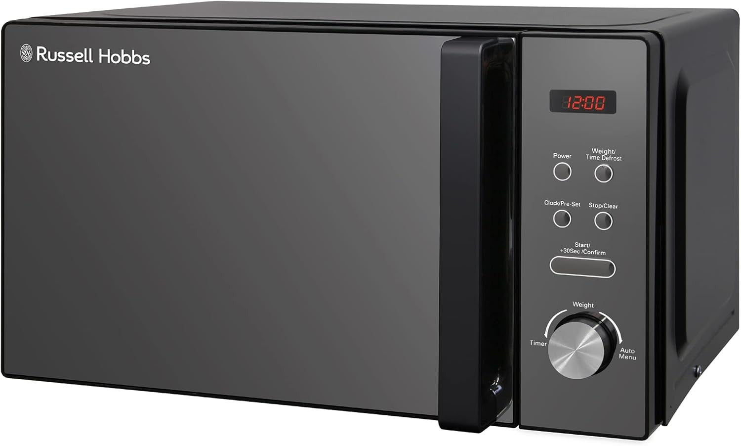20L Digital Microwave 800W 8 Auto Menus 5 Power Levels Black