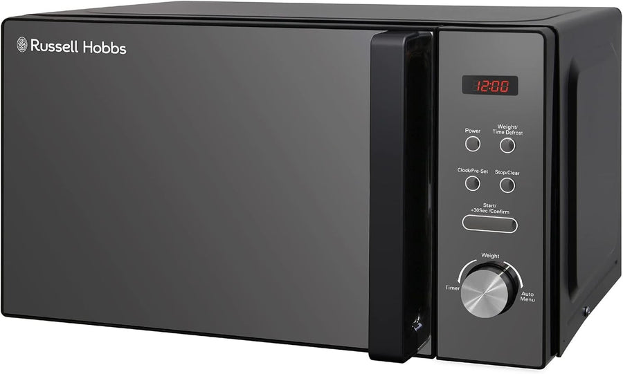 20L Digital Microwave 800W 8 Auto Menus 5 Power Levels Black
