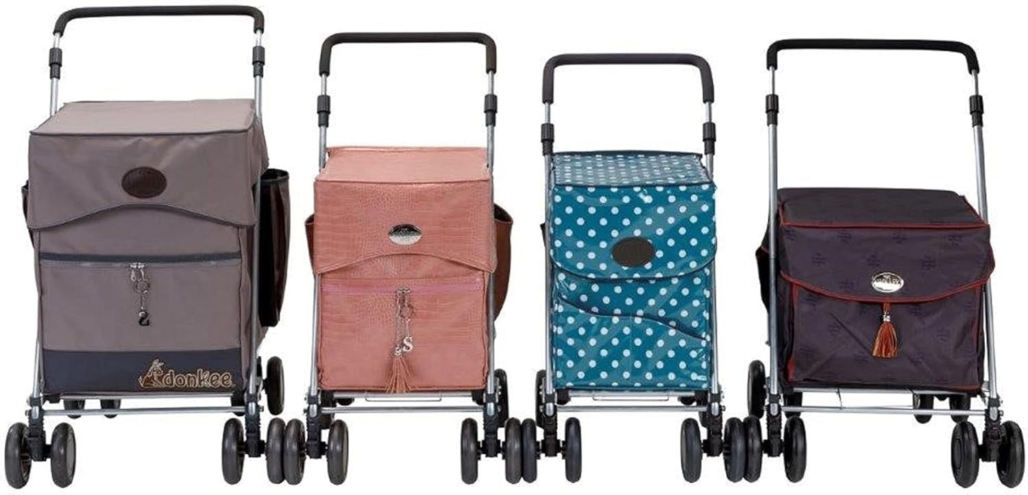Folding Shopping & Leisure Trolley – Durable 4-Wheel Cart, Adjustable Handle
