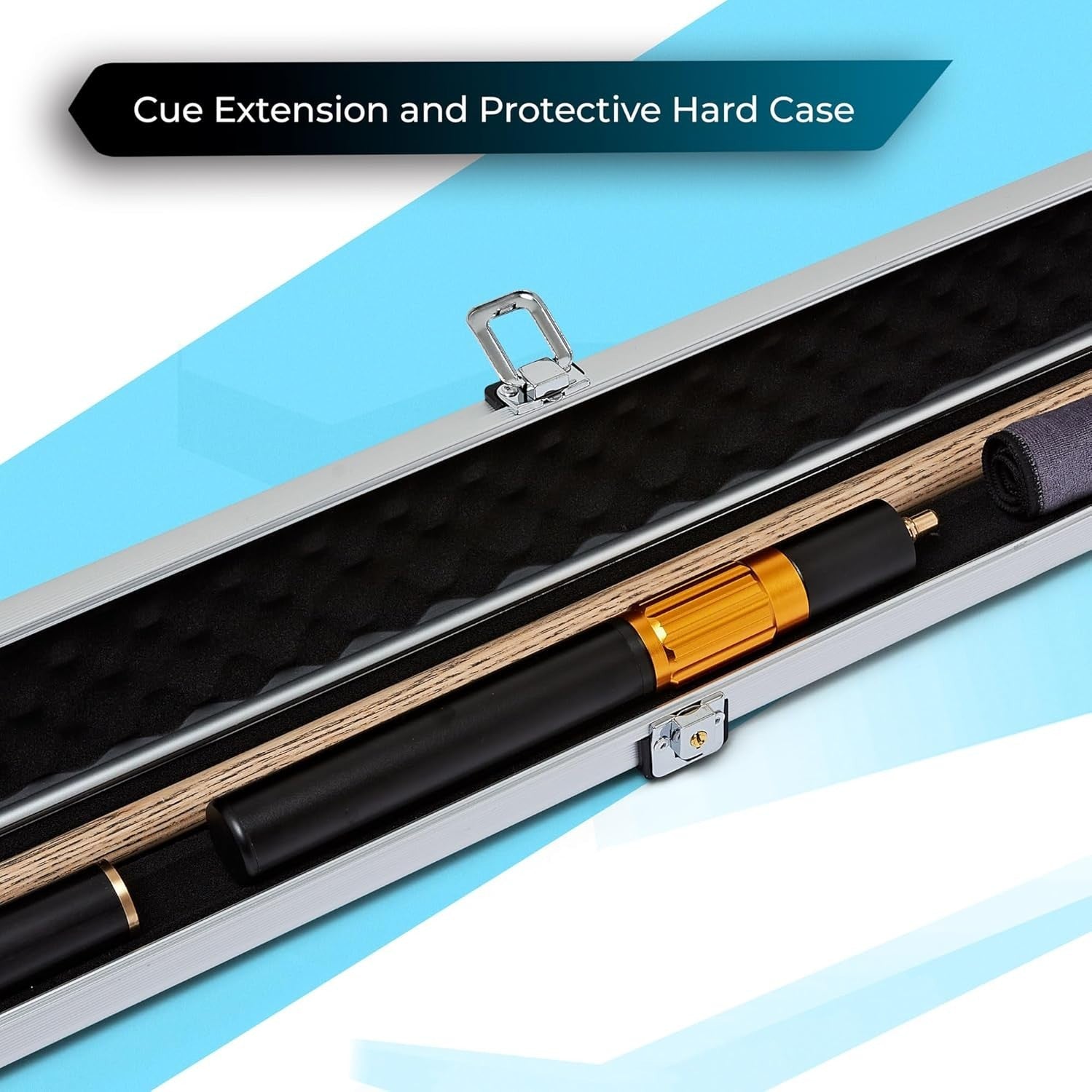 Handmade 57in Snooker Pool Cue 18oz 3/4 Joint 9.5mm Tip Case