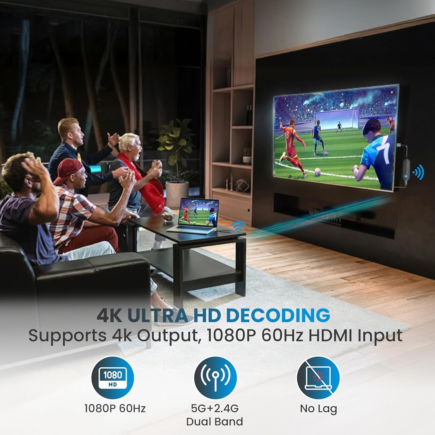 Wireless HDMI Transmitter Receiver 4K 1080P 60Hz 328ft Kit