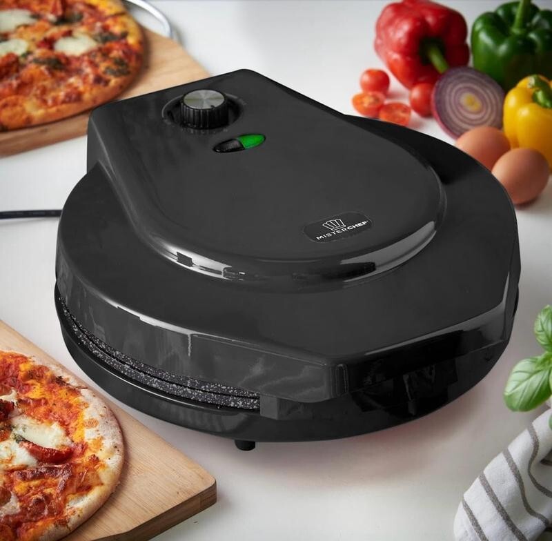 12" Electric Pizza Maker 1450W Non-Stick Crepe Pancake Oven