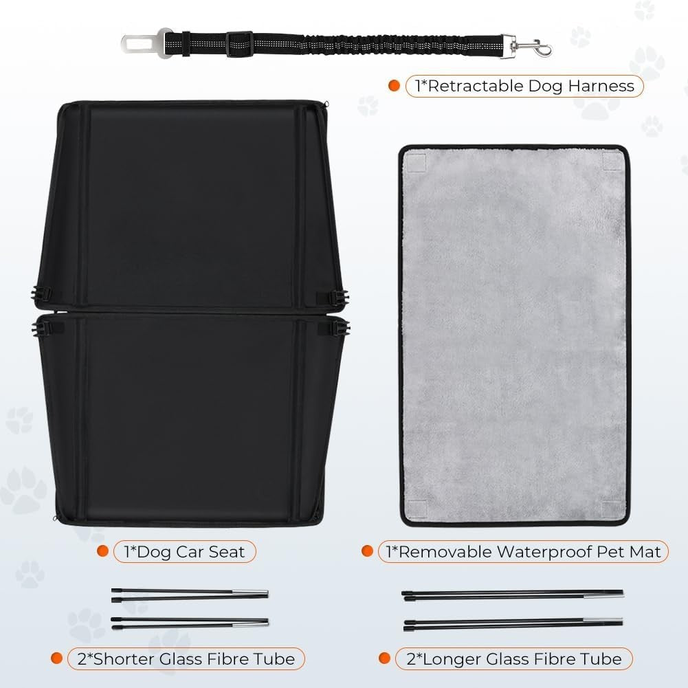 Extra Stable Dog Car Seat Waterproof Booster Bed Large Dogs 26kg