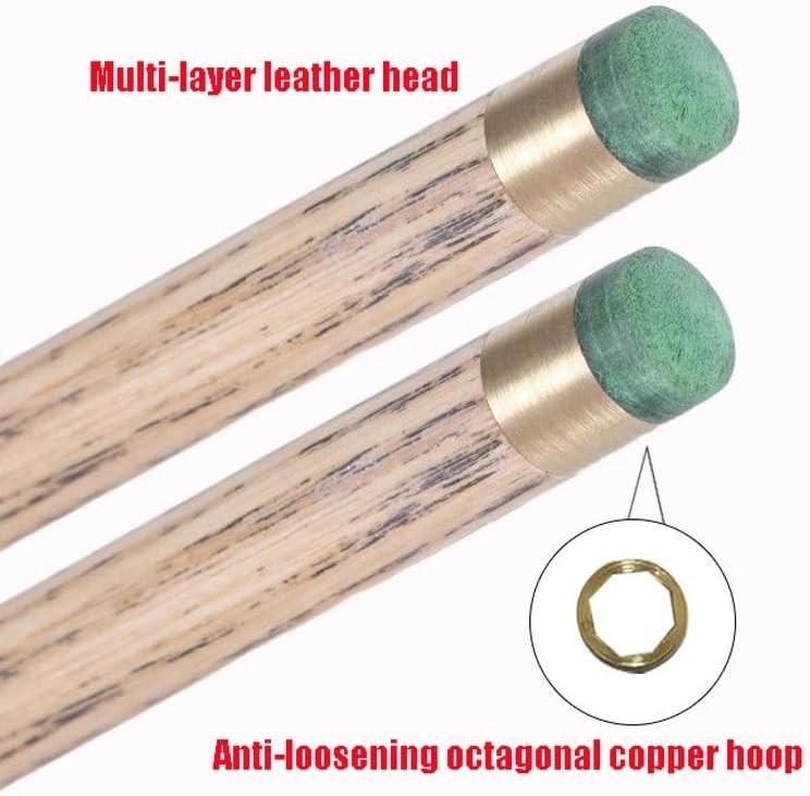 57in 19oz Pool Snooker Cue 3/4 Joint 10.2mm Tip Case Extension Set