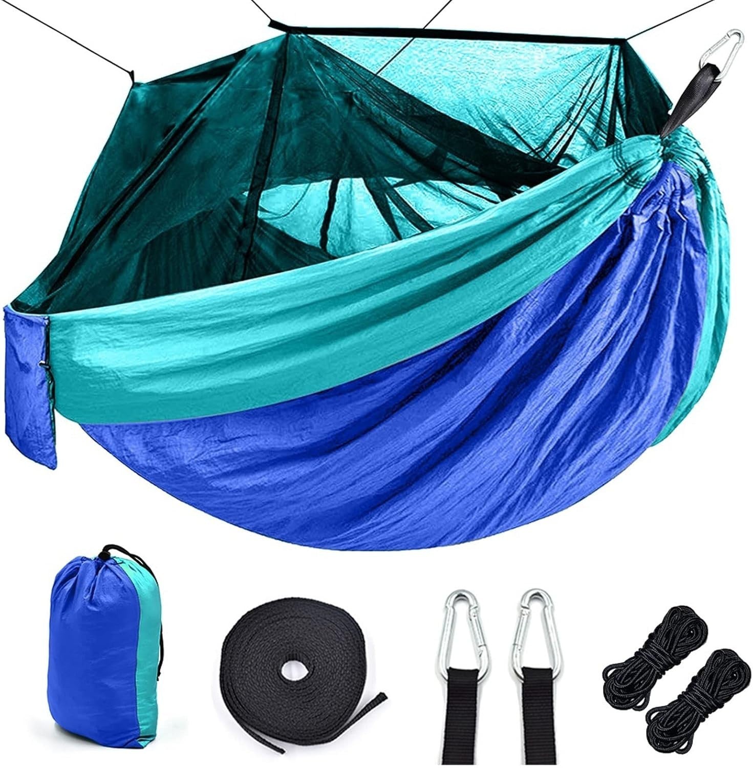 Outdoor Camping Hammock 2-Person Portable 260x140cm 300kg Nylon Swing Bed
