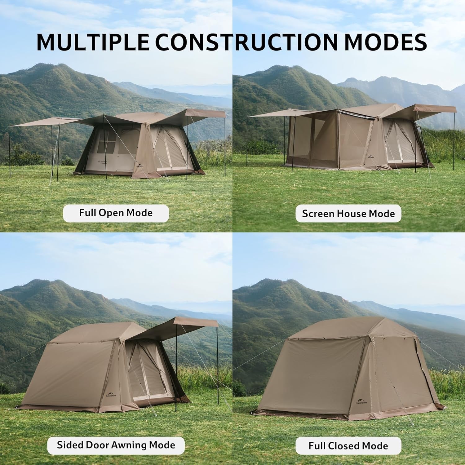 Pop Up Camping Tent 2 4 6 8 Man Waterproof Automatic Family