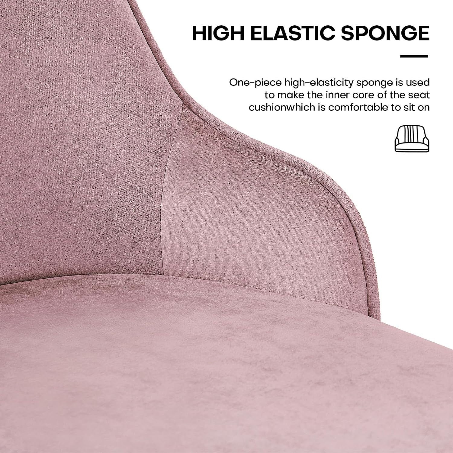 Pink Velvet Swivel Bar Stools Set of 2 – Modern Kitchen Counter Chairs