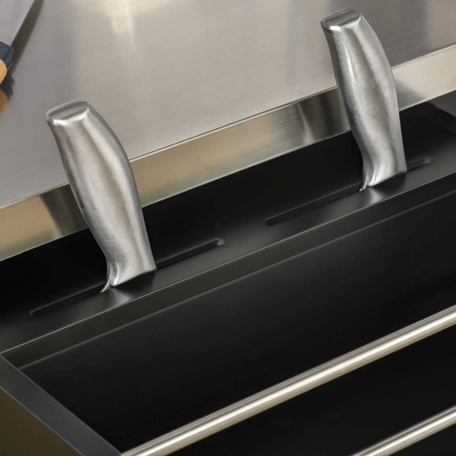 Kitchen Island Trolley on Wheels with Stainless Steel Top Drawer Storage