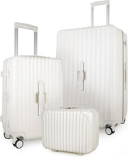 3pc Luggage Set Vanity Case Cabin & Large Hard Shell TSA Lock Spinner