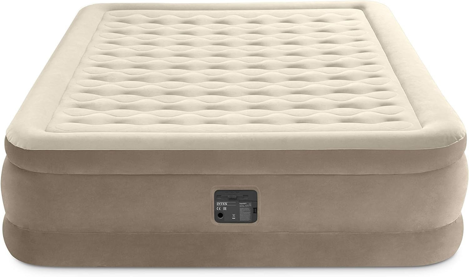 Queen Inflatable Air Mattress with Fiber-Tech, Built-In Pump, 203x152x46cm