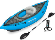 1 Person Inflatable Kayak Set w/ Paddle Pump Seat Bag Blue