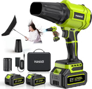 Cordless Leaf Blower 900000RPM High Speed 2 Batteries Lightweight Garden
