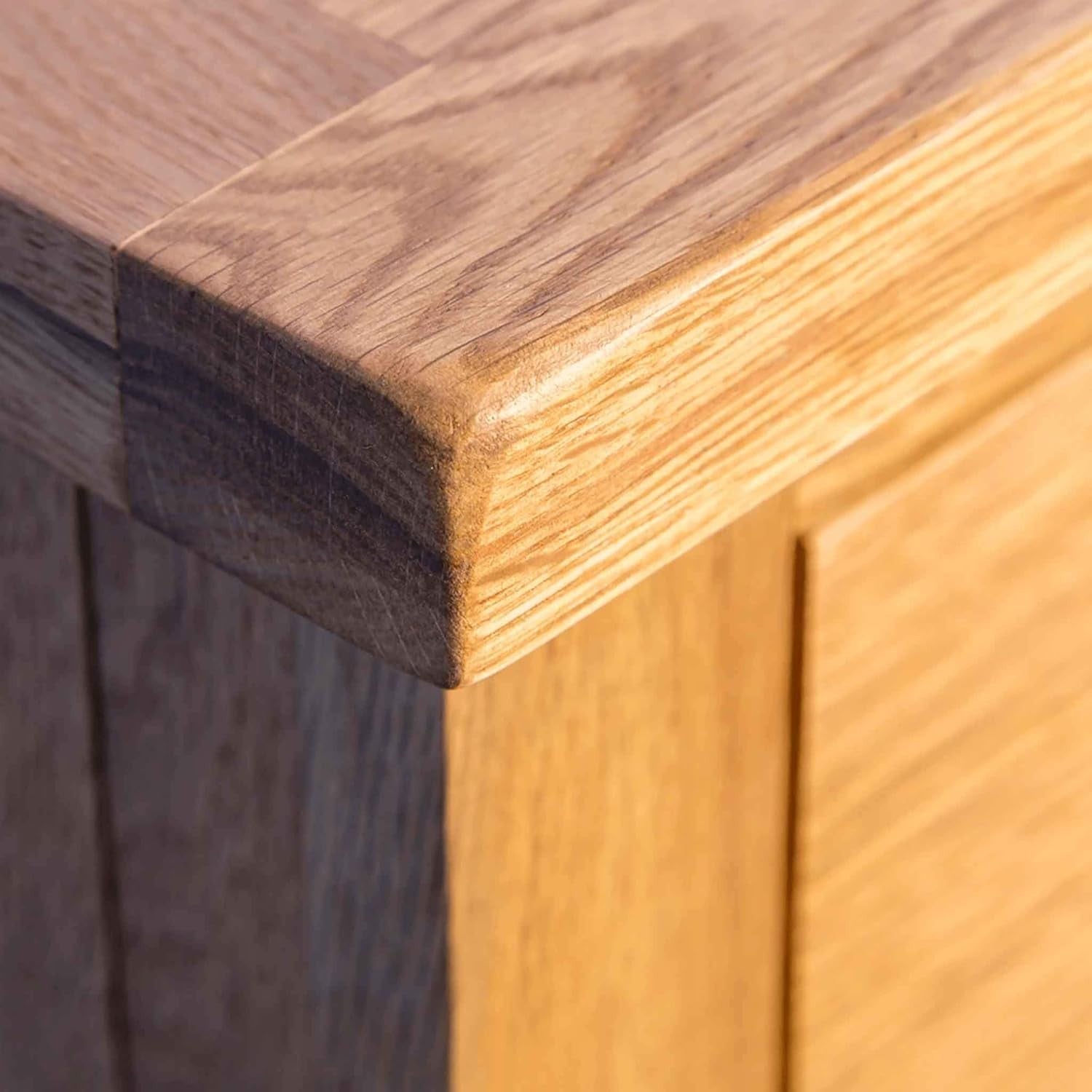 Solid Oak Sideboard Cabinet 2 Door Cupboard | Rustic Storage Unit with Drawers