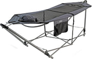 Hammock with Metal Stand Portable Folding Bed Garden Camping Outdoor