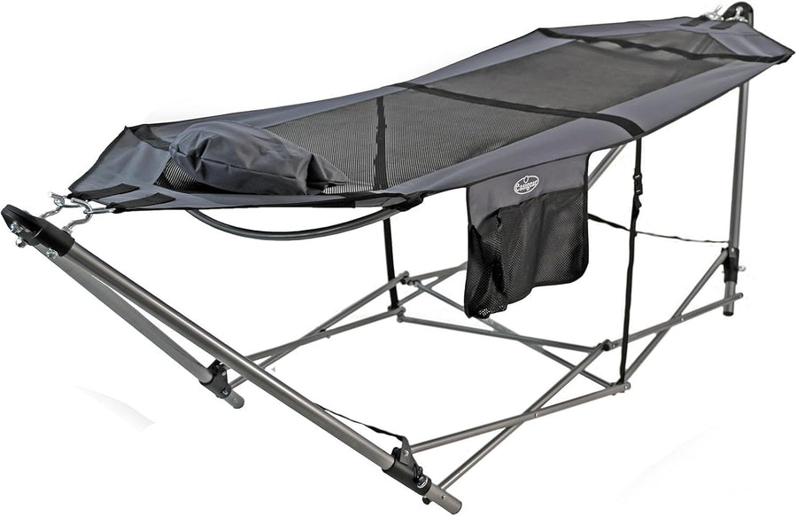 Hammock with Metal Stand Portable Folding Bed Garden Camping Outdoor