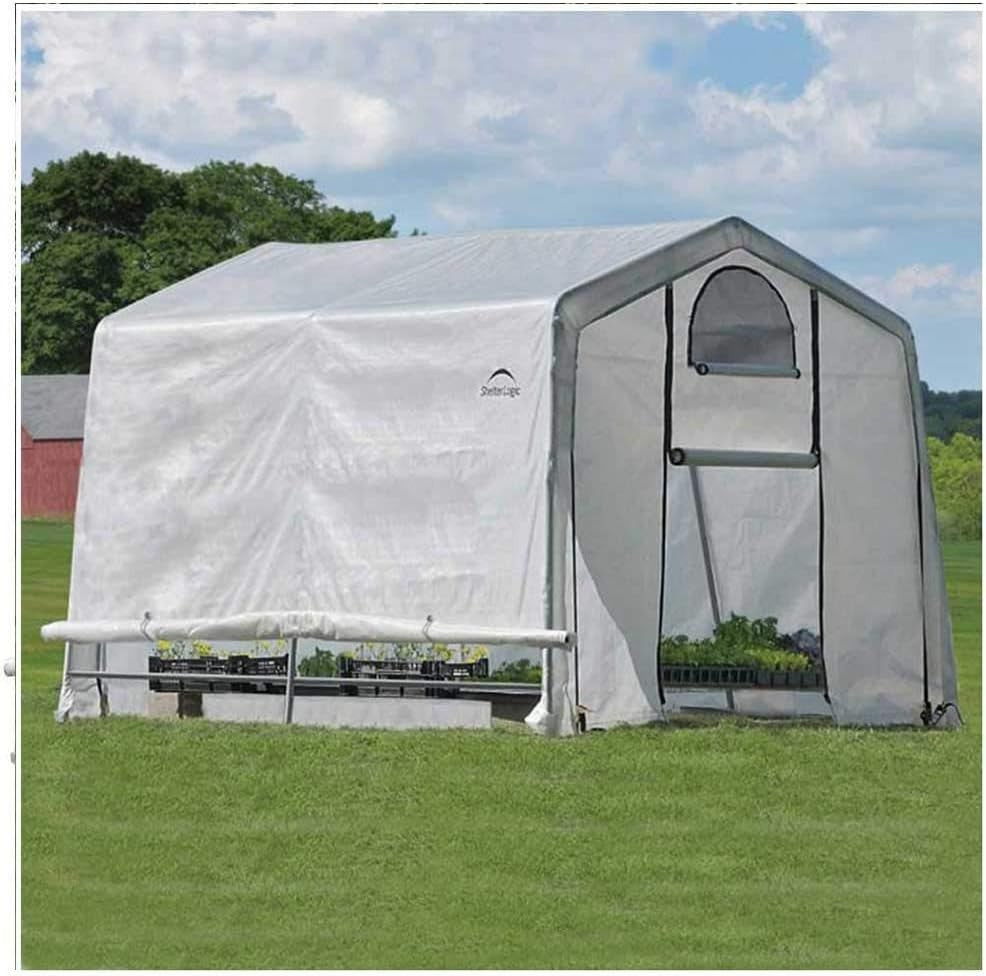 8x8ft Heavy Duty Garden Greenhouse UV Waterproof Shelter Tent Steel Frame